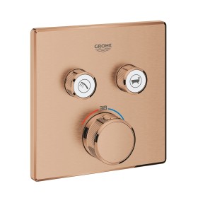 GROHE Grohtherm SmartControl Thermostat Fertigmontageset mit 2 Absperrventilen, eckige Ausführung