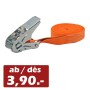 Pack  10x sangles d'arrimage 25 mm avec cliquet de serrage – 6 m – 800 daN Orange