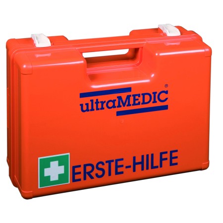 Erste-Hilfe-Koffer ultraBOX SUPER II BRIGHT DIN 13169 mit Wandhalterung