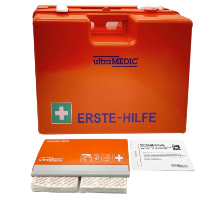 Erste-Hilfe-Set ultraAID II DIN 13169 mit Pflasterspender, mit Wandhalterung