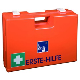 Mallette de premiers secours ultraBOX RESCUE & FIRE avec remplissage spécial DIN 14142:2025-03 avec support mural