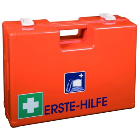 UltraMed Erste-Hilfe-Koffer OFFICE mit Spezialfüllung mit Wandhalterung