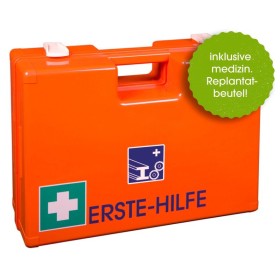 Mallette de premiers secours MÉTAL avec remplissage spécial et sachet de replantation avec support mural