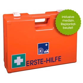 Mallette de premiers secours BOIS avec remplissage spécial et sachet de replantation avec support mural