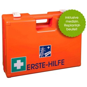 Mallette de premiers secours ÉNERGIE avec remplissage spécial et sachet de replantation avec support mural