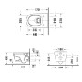 Duravit ME by Starck Wand-WC Rimless mit HygieneGlaze und HygieneFlush