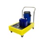 Polywagen mit Griff, abnehmbarem Gitter, für 4x25L Fässer