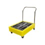 Polywagen mit Griff, abnehmbarem Gitter, für 4x25L Fässer