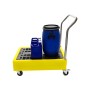 Polywagen mit Griff, abnehmbarem Gitter, für 4x25L Fässer