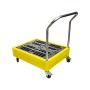 Polywagen mit Griff, abnehmbarem Gitter, für 4x25L Fässer