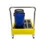 Polywagen mit Griff, abnehmbarem Gitter, für 4x25L Fässer