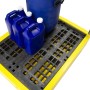 Polywagen mit Griff, abnehmbarem Gitter, für 4x25L Fässer