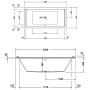 Duravit Starck Badewanne Rechteck 200 x 100 cm