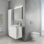 Geberit iCon Set Wand-WC Tiefspüler, verkürzte Ausladung, geschlossene Form, Rimfree, mit WC-Sitz