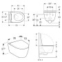 Geberit iCon Set Wand-WC Tiefspüler, geschlossene Form, Rimfree, mit WC-Sitz