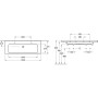 Villeroy & Boch Subway 2.0 Schrankwaschtisch 130 cm mit 2 Hahnlöchern