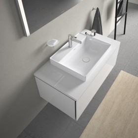 Lavabo d'appoggio Duravit DuraSquare con foro rubinetto 60 x 47 cm