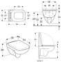 Geberit Renova Plan Set Wand-WC Tiefspüler, mit WC-Sitz