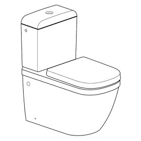 Combinazione WC a pavimento GROHE Euro in ceramica, senza bordo di scarico