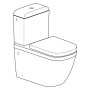 GROHE Euro Keramik Stand-WC-Kombination, spülrandlos