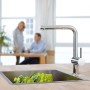 GROHE Minta Einhand-Spültischbatterie mit herausziehbarer Spülbrause SpeedClean