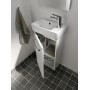Geberit Renova Compact Handwaschbecken 40 cm, asymmetrisch mit Hahnloch rechts