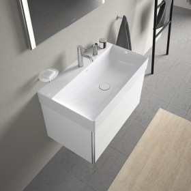 Lavabo Duravit DuraSquare con 1 foro per rubinetto, 80 x 47 cm