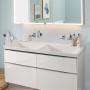 Villeroy & Boch Subway 3.0 Schrank-Doppelwaschtisch 130 cm, ohne Hahnloch, ohne Überlauf