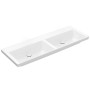 Villeroy & Boch Subway 3.0 Schrank-Doppelwaschtisch 130 cm, ohne Hahnloch, ohne Überlauf