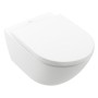 Villeroy & Boch Subway 3.0 Tiefspül-WC spülrandlos, wandhängend, TwistFlush, mit WC-Sitz 8M42S1, Combi-Pack