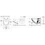 Villeroy & Boch Subway 3.0 Tiefspül-WC spülrandlos, wandhängend, TwistFlush, mit WC-Sitz 8M42S1, Combi-Pack