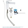 GROHE Eurocube Einhand-Waschtischbatterie M-Size, mittelhoch mit Ablaufgarnitur