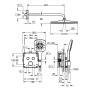 GROHE Precision SmartControl Duschsystem, Thermostat, UP, mit Vitalio Rain Mono 310, eckig