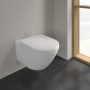Villeroy & Boch Subway 3.0 Tiefspül-WC spülrandlos, wandhängend, TwistFlush, mit WC-Sitz 8M42S1, Combi-Pack