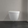 Villeroy & Boch Subway 3.0 Tiefspül-WC spülrandlos, wandhängend, TwistFlush, mit WC-Sitz 8M42S1, Combi-Pack
