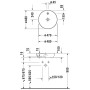 Duravit Cape Cod Aufsatzbecken, Ø 48 cm 1 Hahnloch durchgestochen