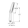 GROHE SmartActive Handbrause, 3 Strahlarten