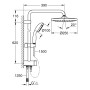 GROHE Vitalio Start System 250 Flex Duschsystem mit Umstellung, für Wandmontage