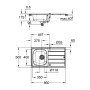 GROHE K200 Edelstahl-Einbauspüle 86 x 50 cm mit 1 Becken und Abtropffläche, reversible