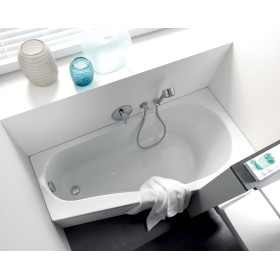 Baignoire d'angle pentagonale Geberit Renova, droite