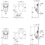 Villeroy & Boch O.novo Absaug-Urinal Compact, für Deckel, mit Zielobjekt, Zulauf verdeckt