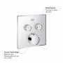 GROHE SmartControl Unterputzmischer Fertigmontageset mit 2 Absperrventilen, eckige Ausführung