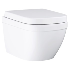 GROHE Euro Keramik Set Wand-Tiefspül-WC spülrandlos, Abgang waagerecht