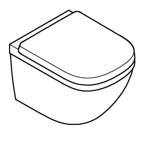 Set di ceramica GROHE Euro WC sospeso senza bordo, scarico orizzontale