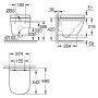 GROHE Euro Keramik Set Wand-Tiefspül-WC spülrandlos, Abgang waagerecht