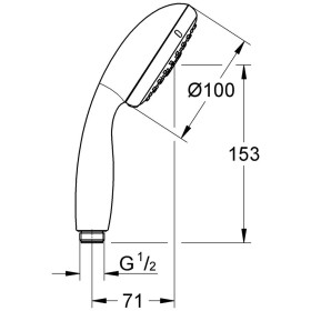 Douchette GROHE Tempesta 100 avec 3 types de jets