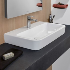 Villeroy & Boch O.novo Aufsatz-Waschtisch 60 x 46 cm ohne Überlauf, 1 Hahnloch