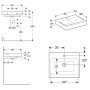 Geberit iCon Aufsatzwaschtisch 60 cm mit Hahnloch