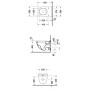 Duravit Starck 3 Wand-Tiefspül-WC, Befestigungsabstand 23 cm