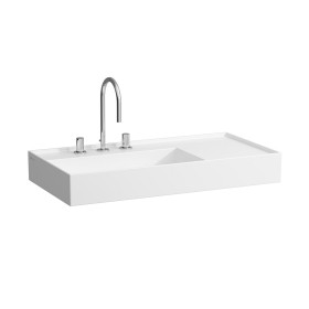 LAUFEN Kartell Waschtisch 90 x 46 cm, mit Ablage rechts, mit 1 Hahnloch